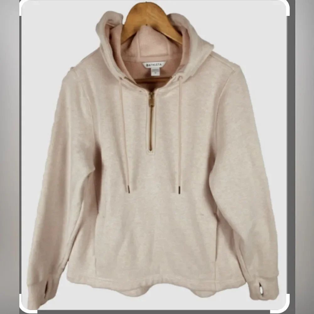 Soft pink athleta fleece lined pullover